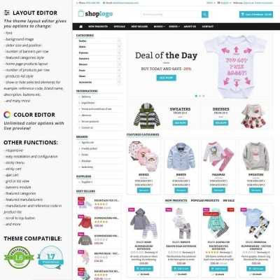 referentie zweep Generaliseren Kinderkleding en speelgoedwinkel - Prestashop 1.7 winkelsjabloon